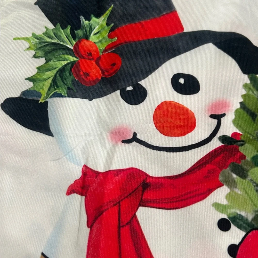 Festive Snowman Holiday Pillow Cover
